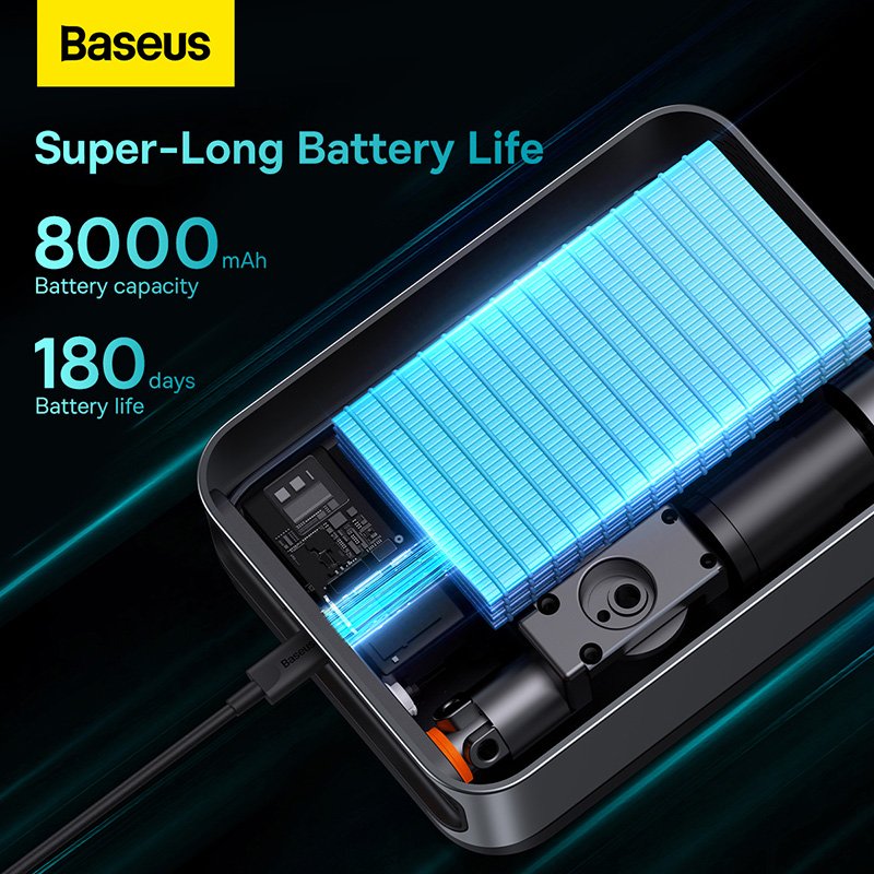 Baseus 2 in 1 Car Jump Starter & Inflator Pump- 8000MAH - 1000A - 1 Year Warranty - Image 7