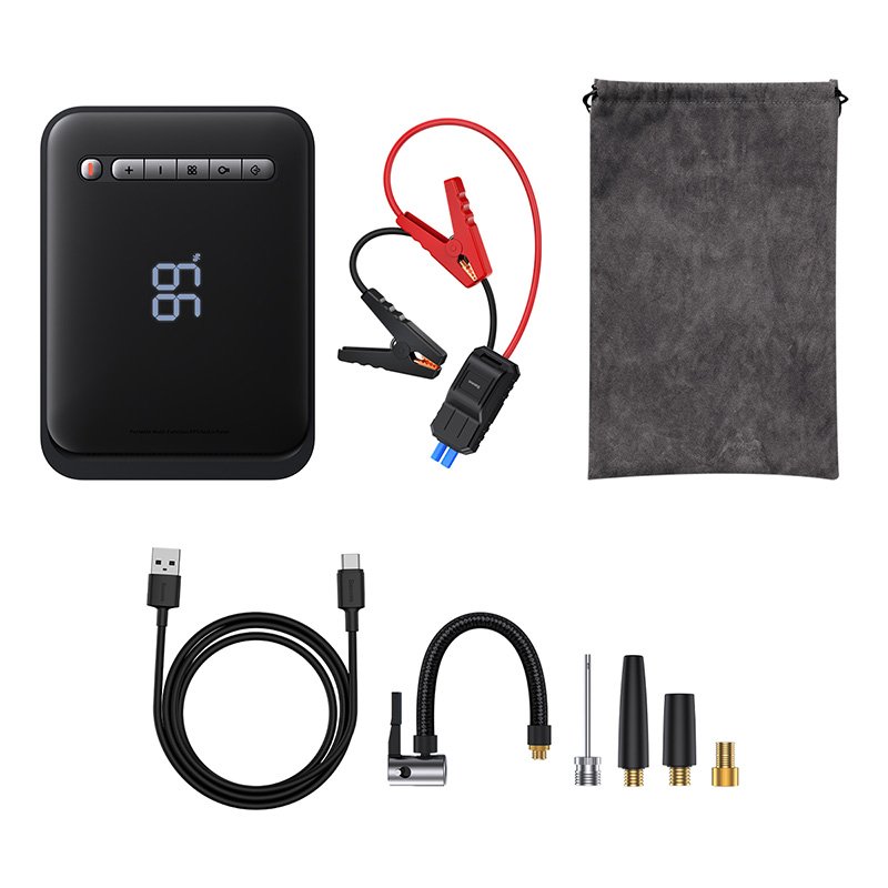 Baseus 2 in 1 Car Jump Starter & Inflator Pump- 8000MAH - 1000A - 1 Year Warranty - Image 2
