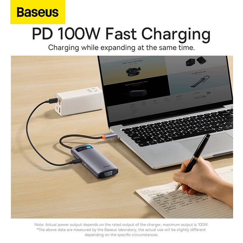 Baseus 6-in-1 Type-C HUB Star Joy Multifunctional Docking Station Gray - 1 Year Warranty - Image 13