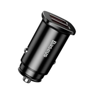 Baseus  Square Metal 30W A+A Dual QC3.0 Quick Car Charger Black - CCALL-DS01 - 1 Year Warranty