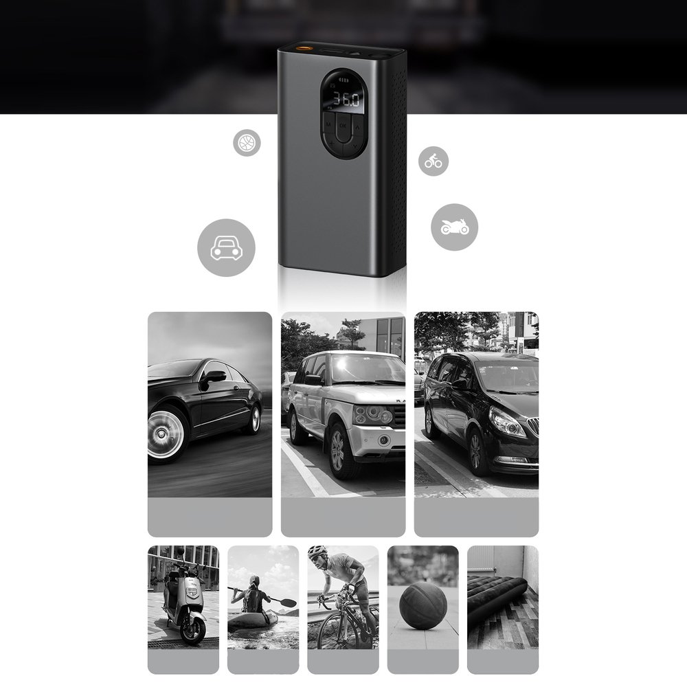 Baseus Energy Source Inflator Pump Black - CRNL040001- 1 Year Warranty - Image 2