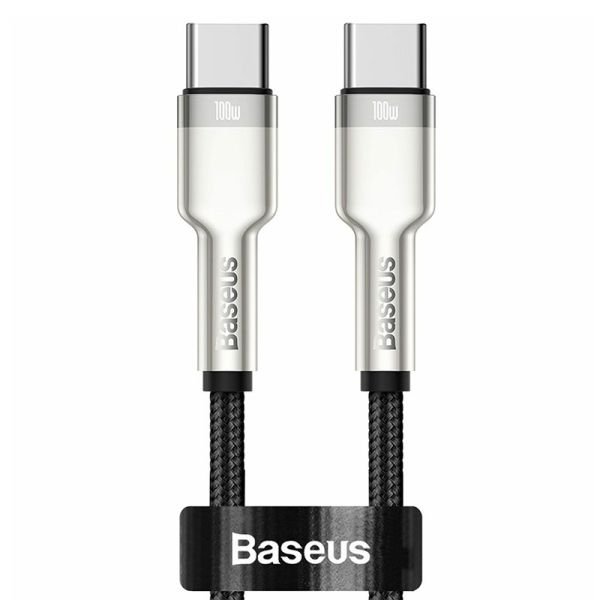 Baseus Cafule Series 2M Metal Data Cable Type-C to Type-C 100W Black - CATJK-D01 - 1 Year Warranty