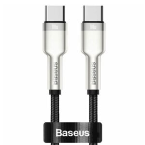 Baseus Cafule Series 1M Metal Data Cable Type-C to Type-C 100W  Black - CATJK-C01 -   1 Year Warranty