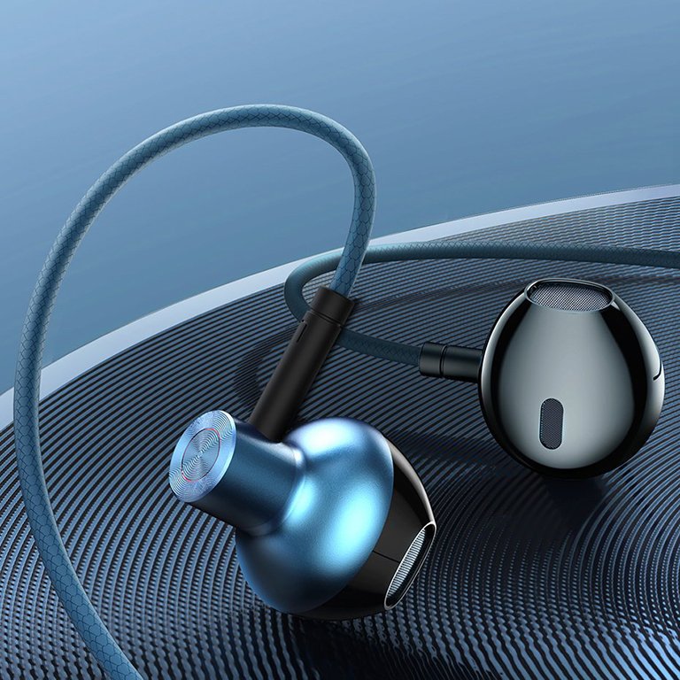 Baseus Encok H19 Wired 3.5mm Earphone Blue - NGH19-03- 1 Year Warranty - Image 2