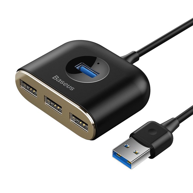 Baseus USB 4 Port HUB Square round Black - 1 Year Warranty - Image 3