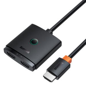 Baseus AirJoy Series 2-in-1 Bidirectional HDMI Switch - 1m HDMI Cable Cluster Black- 1 Year Warranty