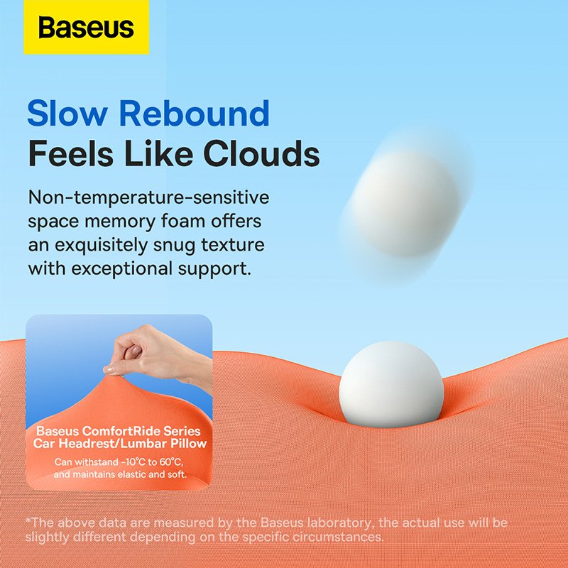 Baseus ComfortRide Series Car Lumbar Pillow Orange - CNYZ000007 - Image 5