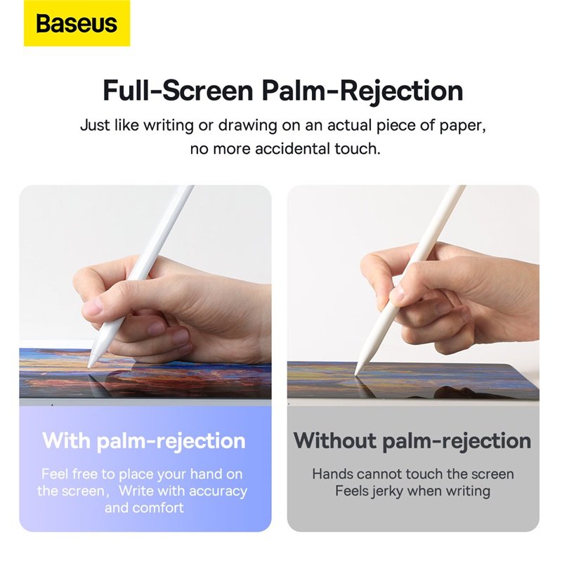 Baseus Smooth Writing 2 Series Wireless Charging Stylus, White (Active Wireless Version with active pen tip) - P80015803213-00 - 1 Year Warranty - Image 5