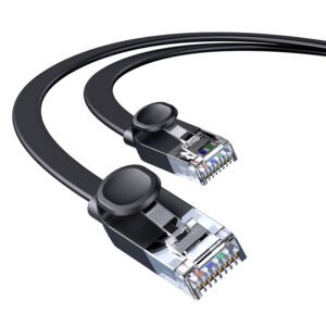 Baseus 2m CAT 6 Cable -High Speed Six types of RJ45 Gigabit Network Cable (flat cable) Black -  1 Year Warranty