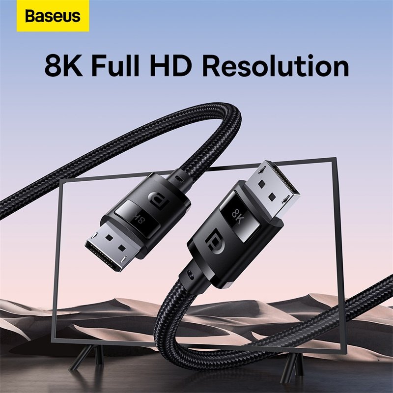Baseus 5m DP 8K to DP 8K High Definition Series Adapter Cable Cluster Black - B00633706111-04 - 1 Year Warranty - Image 13