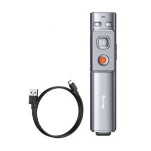 Baseus Orange Dot Rechargeable Wireless Presenter (Red Laser) Grey -  WKCD000013 - 1 Year Warranty