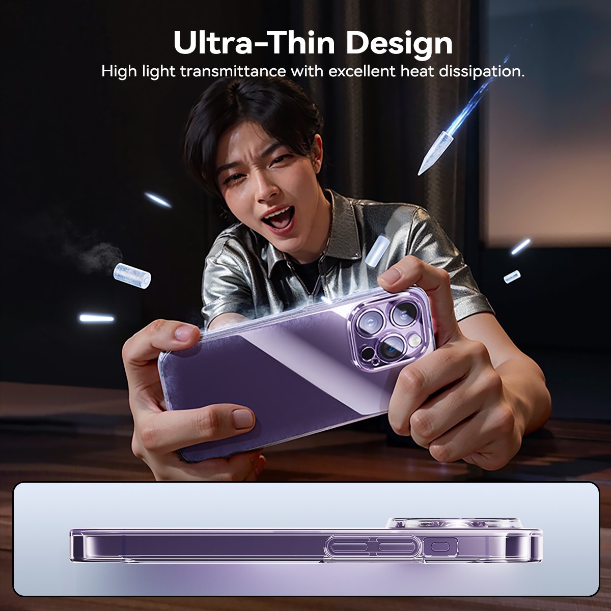 Baseus Lucent Series-iPhone 15 Plus Case-Clear Transparent-Ultra Thin Design Protective Case?- P60157204203-02 - Image 6