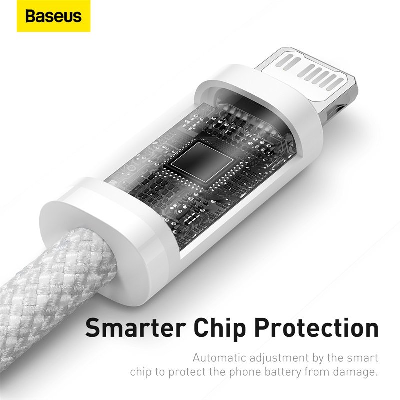 Baseus Dynamic Series 2M Fast Charging Data Cable Type-C to Lightning 20W White - CALD000102 - 1 Year Warranty - Image 10