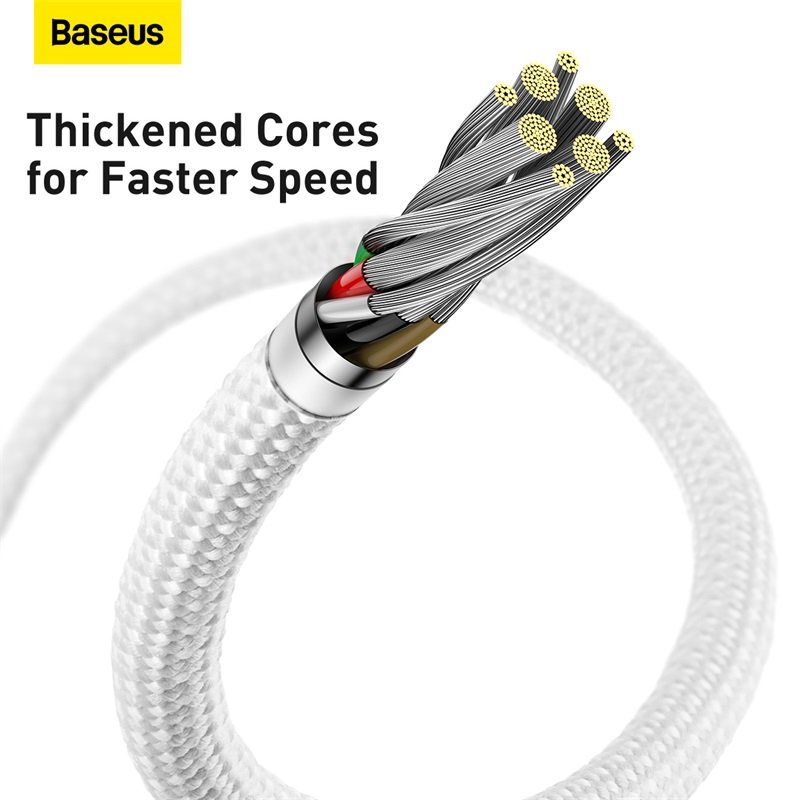 Baseus Dynamic Series 2M Fast Charging Data Cable Type-C to Lightning 20W White - CALD000102 - 1 Year Warranty - Image 11