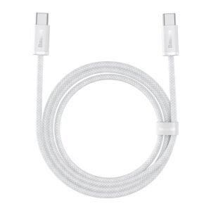 Baseus Dynamic Series 2m Fast Charging Data Cable Type-C to Type-C 100W White - CALD000302 - 1 Year Warranty