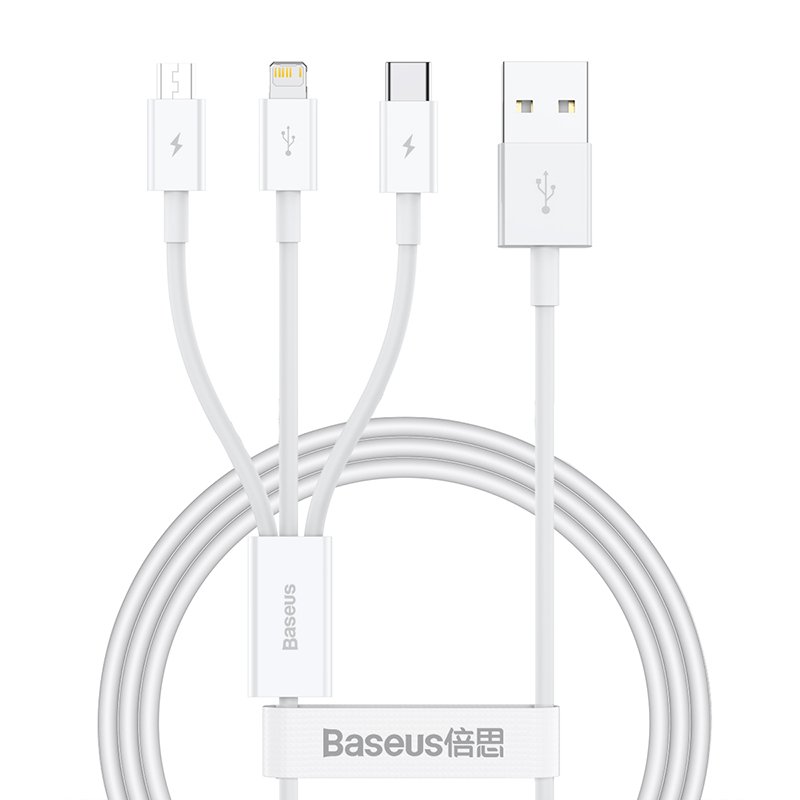 Baseus Superior Series 1 Meter USB to M+L+C 3.5A Cable