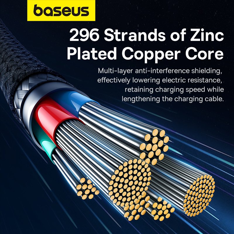 Baseus 1m Unbreakable Series Fast Charging Data Cable Type-C to Type-C 100W Cluster Black - P10355800111-00 - 1 Year Warranty - Image 11