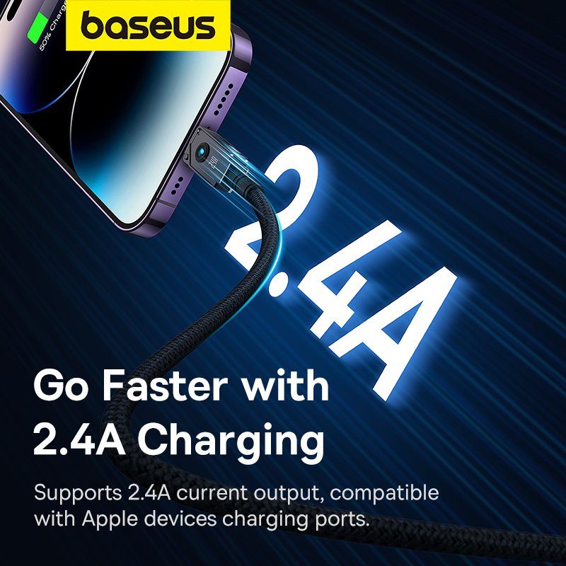 Baseus Unbreakable Series 2 Meter 2.4A USB to Lightning Fast Charging Data Cable - Image 4