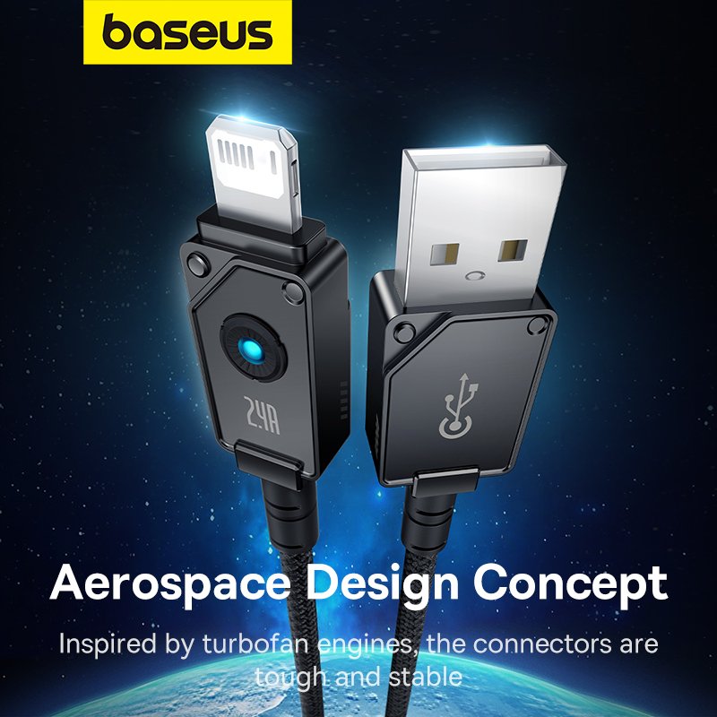 Baseus Unbreakable Series 2 Meter 2.4A USB to Lightning Fast Charging Data Cable - Image 3