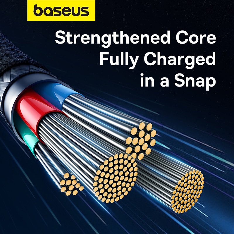 Baseus Unbreakable Series 2 Meter 2.4A USB to Lightning Fast Charging Data Cable - Image 6
