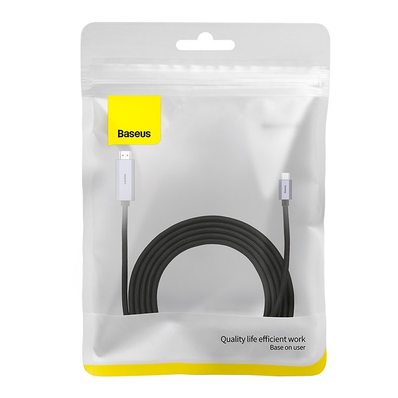 Baseus 3m Type-C to HDMI 4K Adapter Cable High Definition Series Graphene - Black- 1 Year Warranty - Image 16