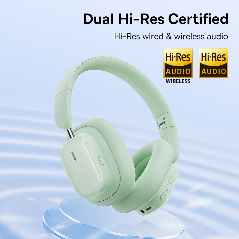 Baseus Bowie H1i Noise-Cancellation Wireless Headphones - Natural Green - Image 10