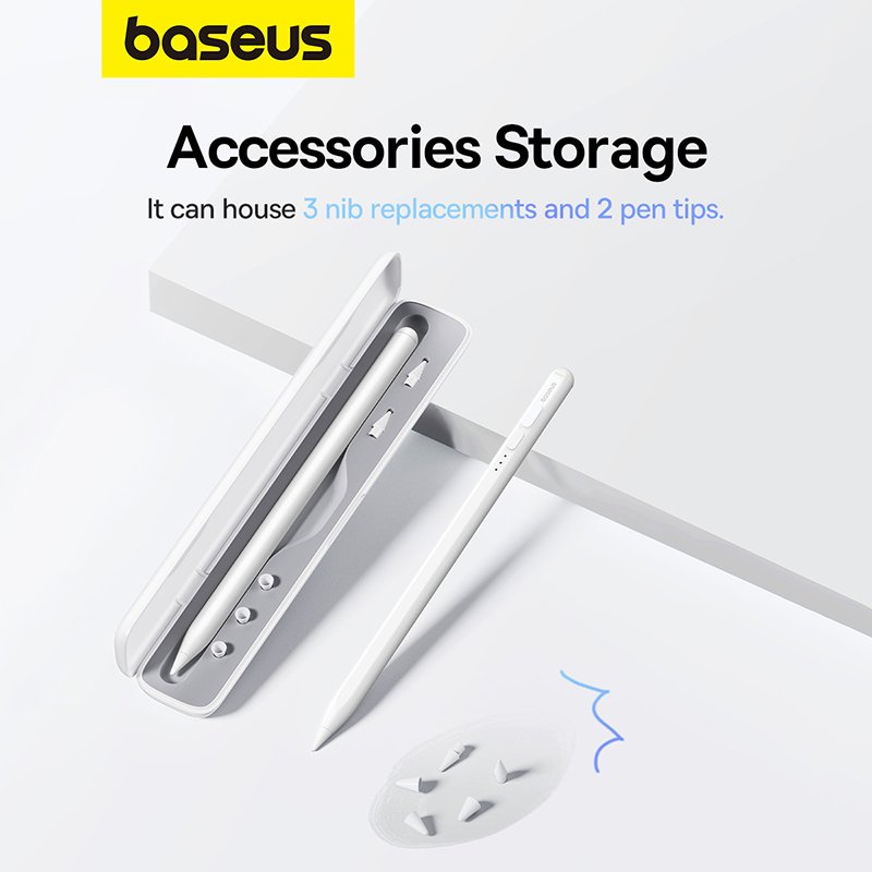 Baseus Smooth Writing 2 Series Stylus Case - Moon White - Image 12