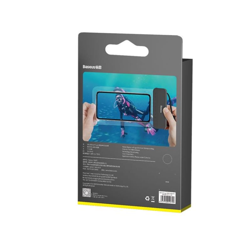 Baseus AquaGlide Waterproof Phone Pouch with Slide Lock - Cluster Black - Image 13