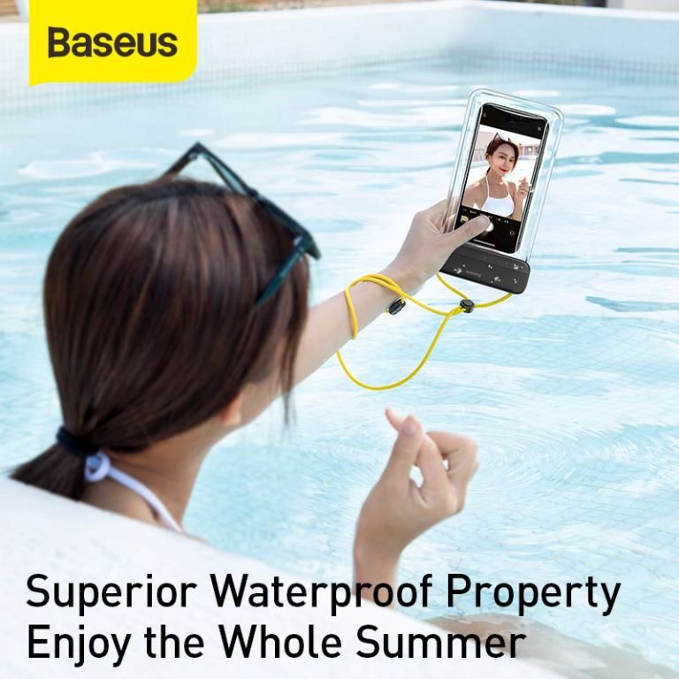Baseus AquaGlide Waterproof Phone Pouch with Slide Lock - Cluster Black - Image 11
