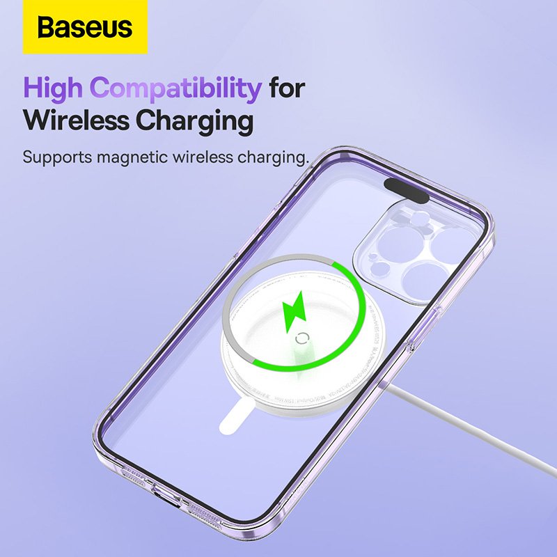 Baseus iP 13 Crystal Series Magnetic Phone Case with all-Tempered-glass screen protector - Image 7