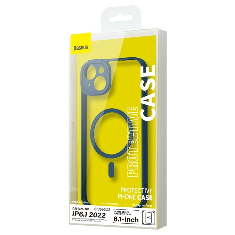 Baseus iPhone 14 Frame Series Magnetic Case with Tempered Glass - Image 17