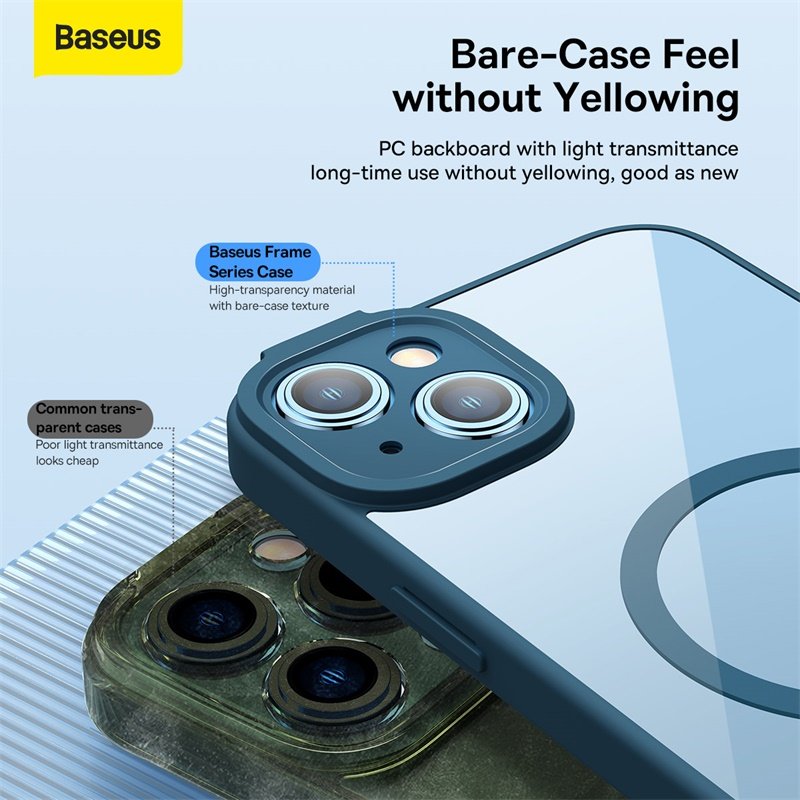 Baseus iPhone 14 Frame Series Magnetic Case with Tempered Glass - Image 12