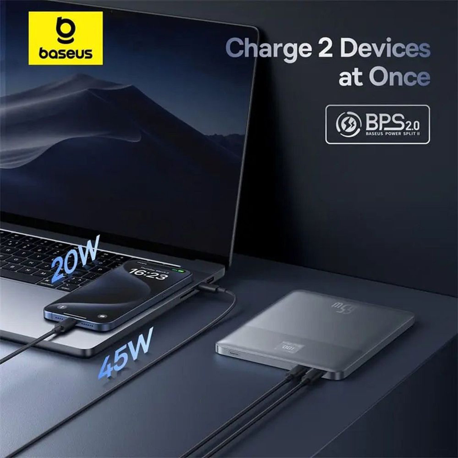 Baseus 12000mAh 65W Blade2 Power Bank Intelligent Edition Sliver - 1Y - Image 3