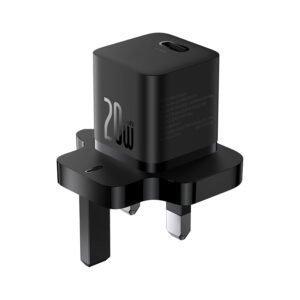 Baseus GaN5 Mini Fast Charger – 20 W UK Plug (Cluster Black)