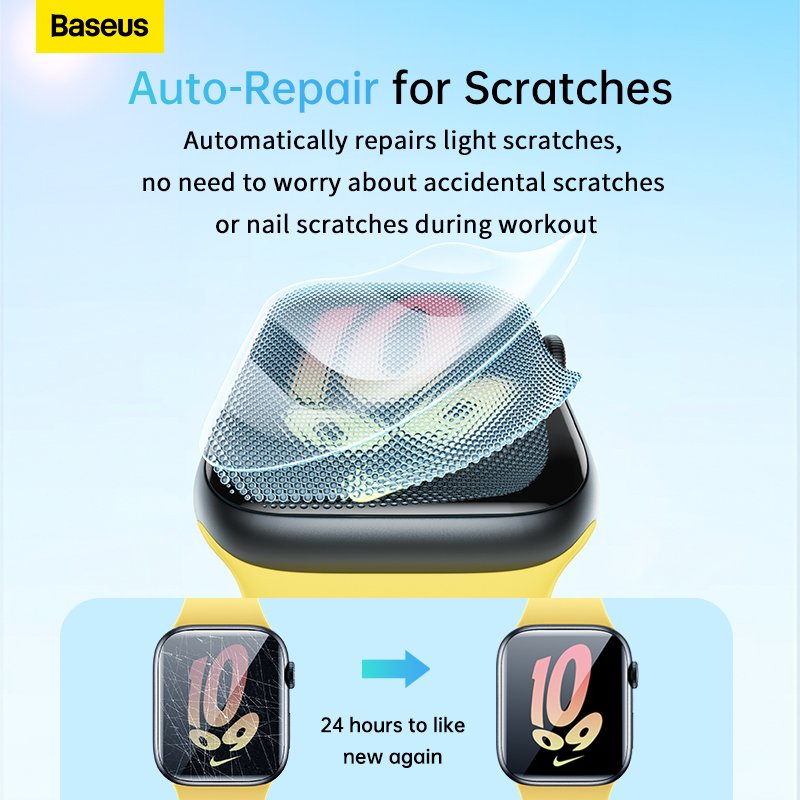 Baseus 45mm Apple Watch 7/ 8 NanoCrystal Series Screen Protective Film - Image 9