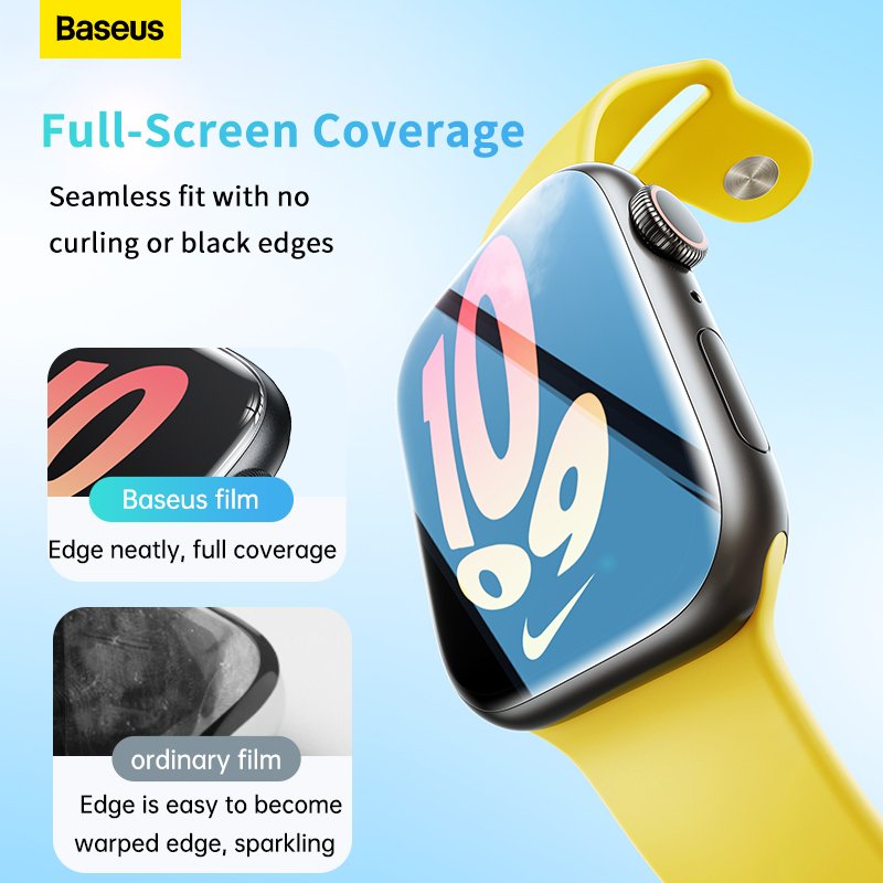 Baseus 45mm Apple Watch 7/ 8 NanoCrystal Series Screen Protective Film - Image 5