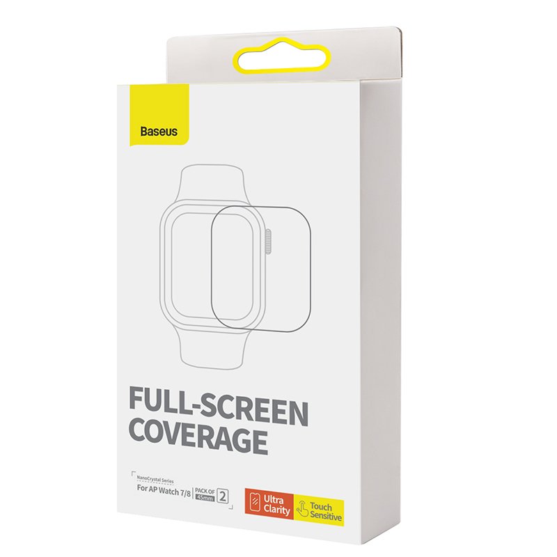 Baseus 45mm Apple Watch 7/ 8 NanoCrystal Series Screen Protective Film - Image 2