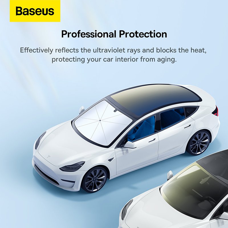 Baseus Small CoolRide Doubled-Layered Windshield Sun Shade Umbrella Pro - Cluster Black - Image 18