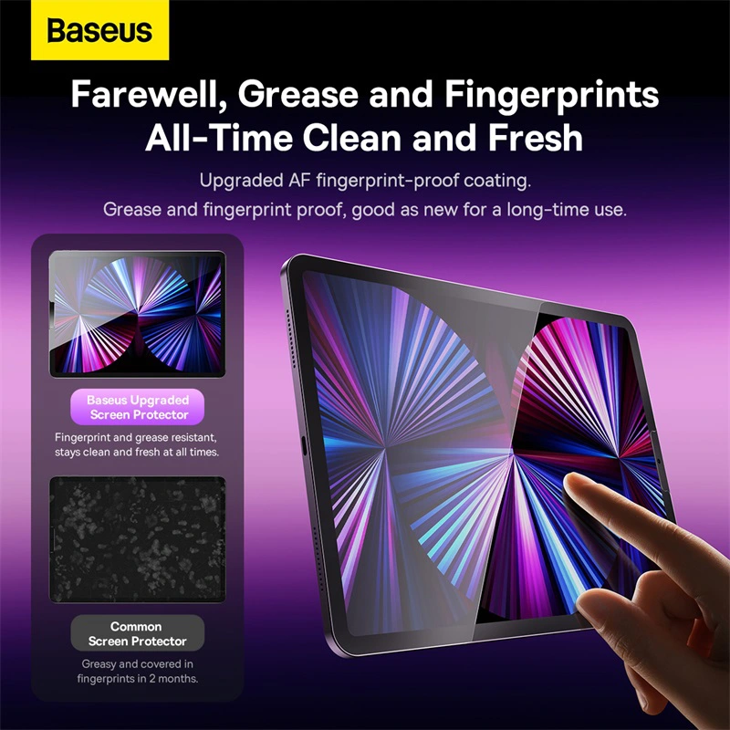 Baseus 9.7-inch iPad Crystal Series HD Tempered Glass Screen Protector - Image 4