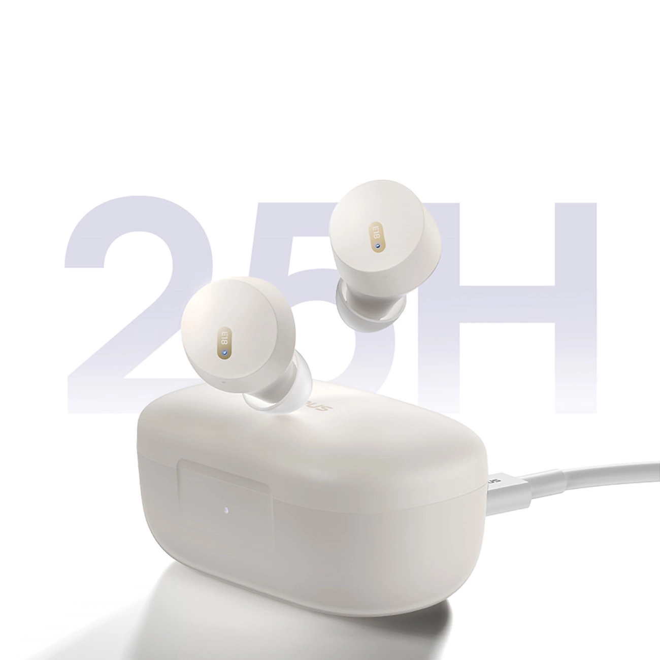 Baseus Bowie E18 True Wireless Earphones - Stellar White - 1Y - Image 6