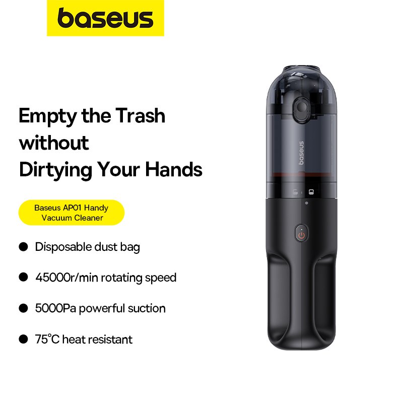 Baseus AP01 5000pa Handy Vacuum Cleaner - Cluster Black - Image 10