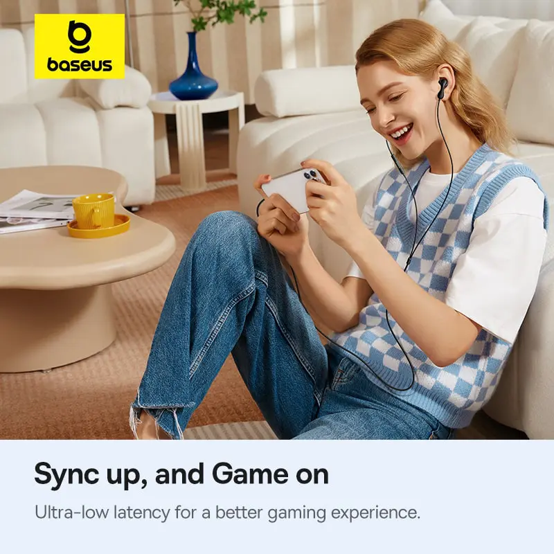 Baseus Encok HZ20 Wired Earphones - Cluster Black - 1Y - Image 4