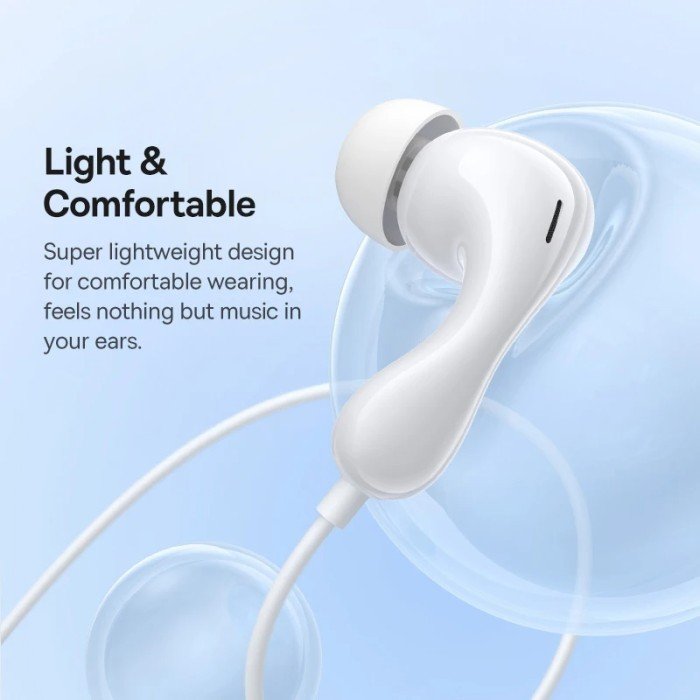 Baseus Encok CZ20 Wired Earphones - Moon White - 1Y - Image 7