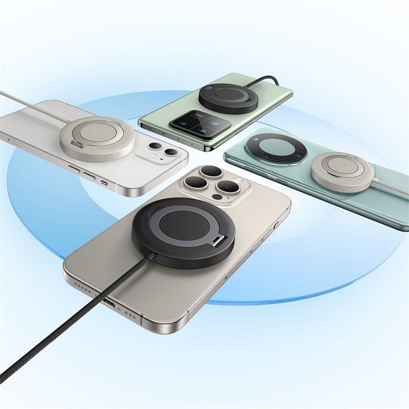 Baseus 15W Simple Mini4 Magnetic Wireless Charging Stand Qi2 Universal - Cosmic Black - 1Y - Image 11