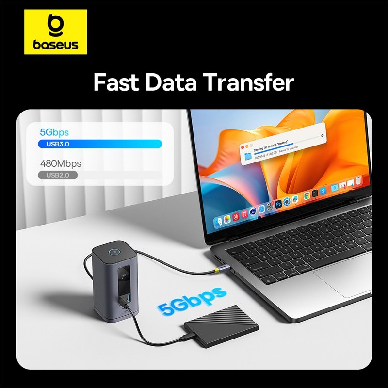 Baseus 10-in-1 Spacemate Series (MAC) Docking Station - Space Grey-baseuscolombo