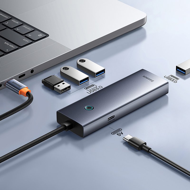 Baseus 4-Port HUB UltraJoy Series - Space Grey - 1Y - Image 9