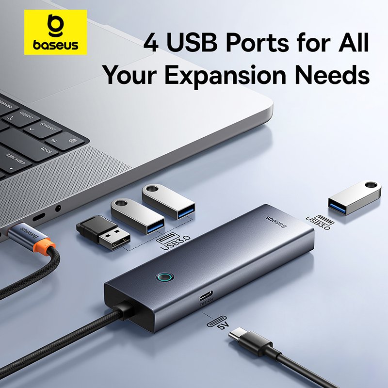 Baseus 4-Port HUB UltraJoy Series - Space Grey - 1Y - Image 13