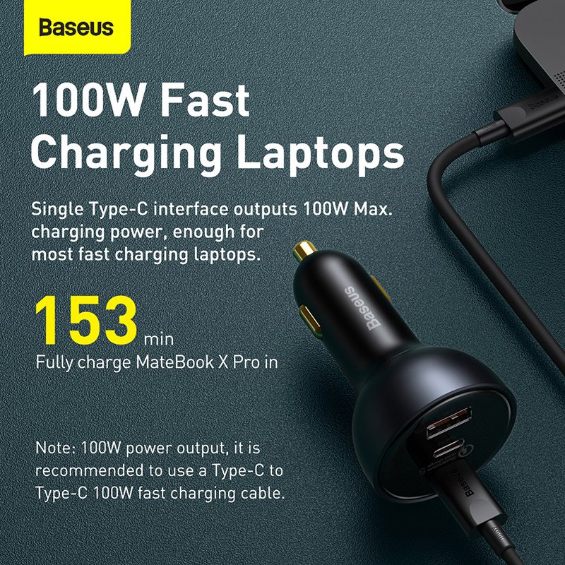 Baseus 160W Qualcomm? Quick Charge? 5 Technology Car Charger 2C+U- 1Y - Image 7