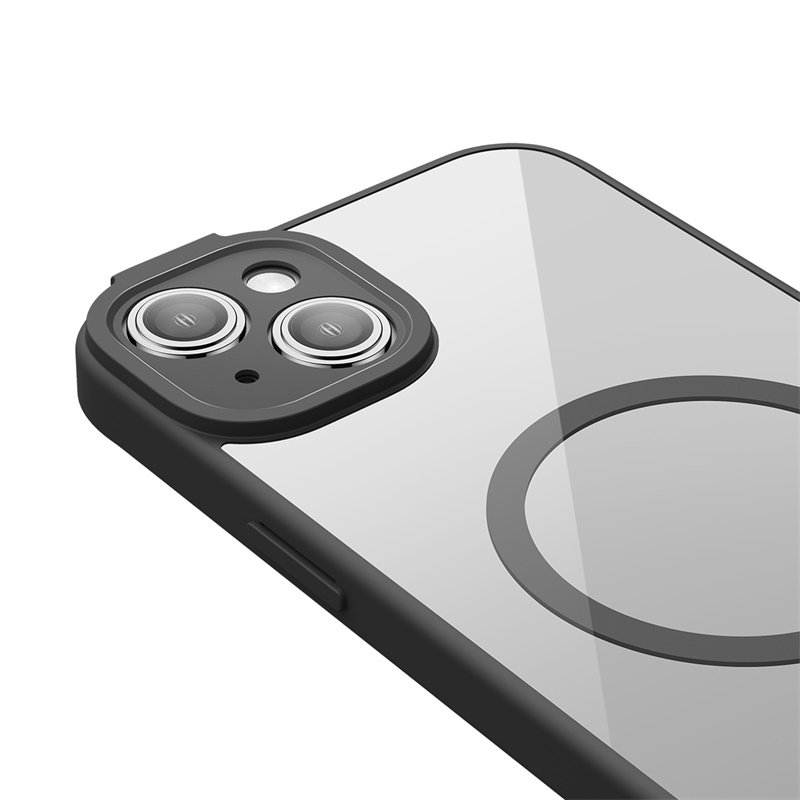 Baseus iPhone 14 Plus Frame Series Magnetic Case (Pack of 1 with Full Coverage Tempered Glass Screen Protector and Cleaning kit), Black - ARJT030001 - Image 13