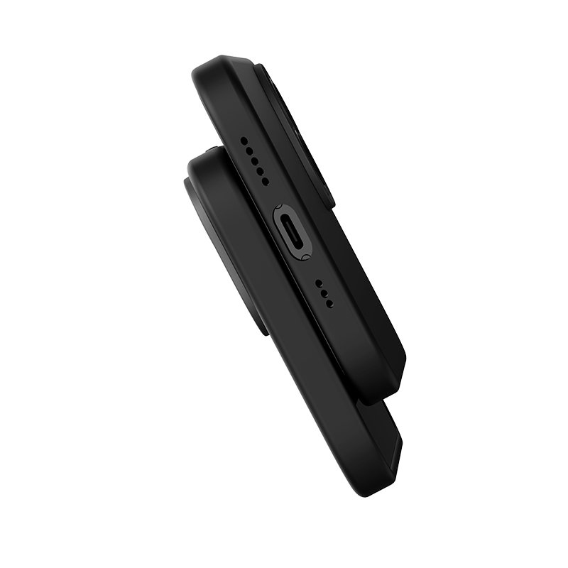 Baseus Liquid Silica Gel Series iP 14 Plus Case (Pack of 1 With Full Coverage Tempered Glass Screen Protector and Cleaning kit), Black -ARYT001401 - Image 7